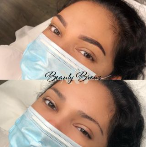 ombre microbladed combination semi-permanent tattoo brows